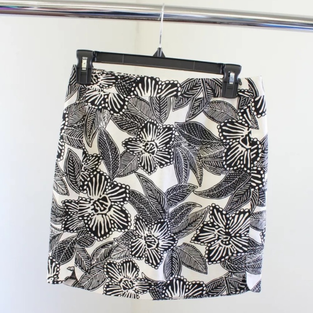 J.Crew Postage Stamp Mini Skirt Polynesian Floral